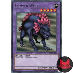 Yugioh Flower Wolf LOB-EN107 Reprint Rare NM - Image 1
