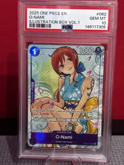 O-Nami OP05-062 Illustration Box Vol. 1 Promo One Piece 2025 English PSA 10 GEM - Image 1
