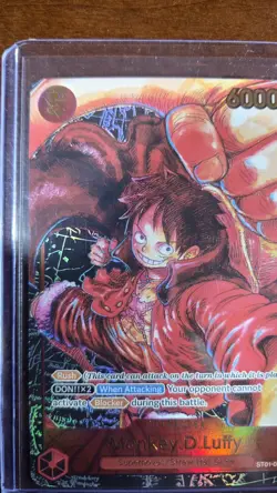 Bandai One Piece Monkey D. Luffy ST01-012 Super Rare Holo 6000 Power - Image 2