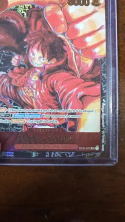Bandai One Piece Monkey D. Luffy ST01-012 Super Rare Holo 6000 Power - Image 4