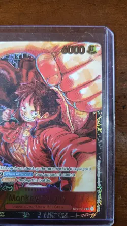 Bandai One Piece Monkey D. Luffy ST01-012 Super Rare Holo 6000 Power - Image 5
