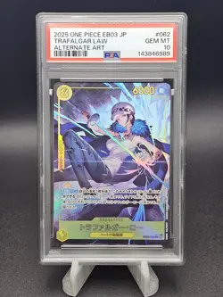 2025 One Piece Japanese EB03 Trafalgar Law Alternate Art PSA 10 - Image 1