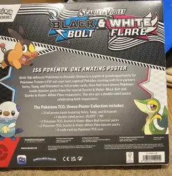 Pokemon TCG Scarlet & Violet: Black Bolt & White Flare Poster Collection SEALED! - Image 2