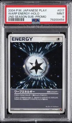 2004 POKEMON JPN PLAY PROMO 2ND SEASON SUBSCRIPTION #017 WARP ENERGY-HOLO PSA 9 - Image 1