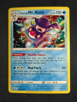 Pokemon Galarian Mr. Rime SWSH079 Holo Rare Black Star Promo NM - Image 1