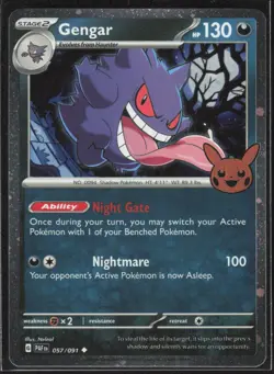 2022 Sword & Shield Series - Trick or Trade Gengar Rare #57 - Image 1