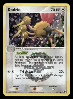 Pokemon Dodrio Rare FireRed & LeafGreen 21/112 LP Reverse Holo - Image 1