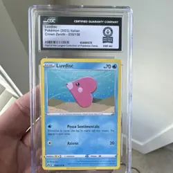 Pokemon TCG Luvdisc World Record Crown Zenith 035/159 CGC Italian 2023 Basic - Image 1