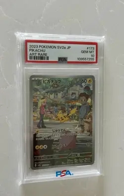 PSA 10 Pikachu 173/165 Art Rare 2023 Pokemon SV2a Japanese Gem Mint - Image 1
