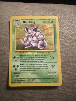 Nidoking 11/102 Holo Rare Team Rocket Base Set Unlimited Pokemon - Image 1