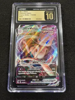 Pokemon Mew VMAX 114/264 from Fusion Strike in a CGC Pristine 10 !! - Image 1