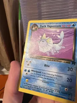 Pokemon Dark Vaporeon 45/82 Team Rocket MP - Image 3
