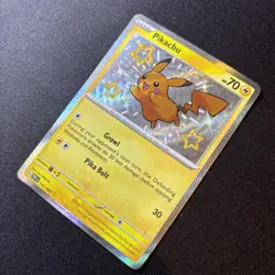 Pikachu 131/091 - PAF Paldean Fates - Shiny Rare Pokemon Holo NM - Image 2