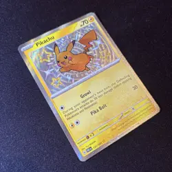 Pikachu 131/091 - PAF Paldean Fates - Shiny Rare Pokemon Holo NM - Image 3