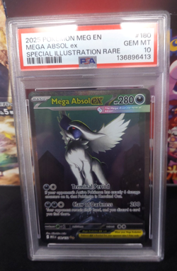 Pokemon Mega Absol 180/132 PSA 10 SIR Mega Evolutions - Image 1
