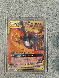 Pokemon Moltres & Zapdos & Articuno GX Ultra Rare TAG TEAM Holo 44/68 Hidden Fa… - Image 3