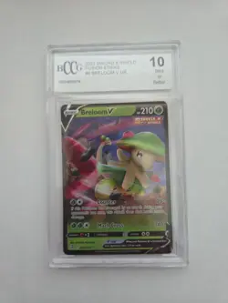 2021 Pokemon SWSH Fusion Strike #6 Breloom V Ultra Rare Holo BCCG Mint 10 - Image 1