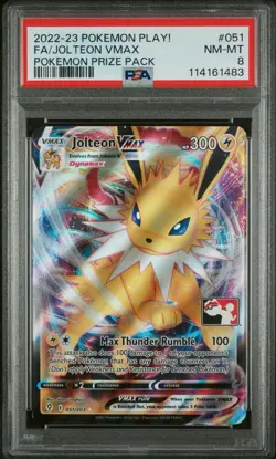 Jolteon Vmax 051/203 Prize Play Pack Promo PSA Graded 8 Pokemon TCG - Image 1