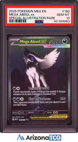 Pokemon 2025 Mega Absol ex 180/132 SIR Mega Evolution GEM MINT PSA 10 - Image 1