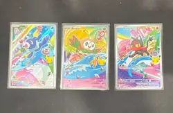 FIRST PARTNER Pokemon Popplio Rowlet Litten NM Lot 3 English - Image 1