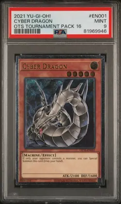 Cyber Dragon Yugioh 2021 OP16-EN001 Ultimate Rare PSA 9 - Image 1