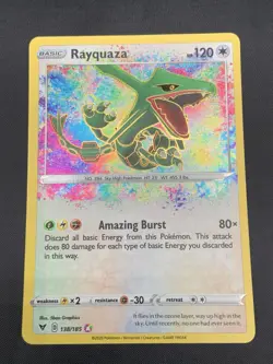 Rayquaza 138/185 Swsh04: Vivid Voltage Pokemon Card - NM/Mint - Image 1