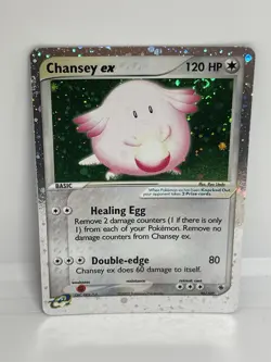 Pokemon TCG Ruby & Sapphire Chansey EX Holo Ultra Rare Card 2003 96/109 NM,Swirl - Image 2