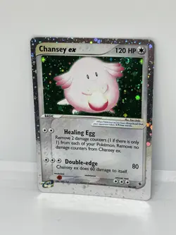 Pokemon TCG Ruby & Sapphire Chansey EX Holo Ultra Rare Card 2003 96/109 NM,Swirl - Image 3