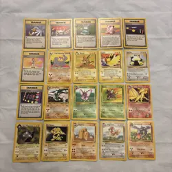 20 Rare Pokemon Cards WOTC era Non-mint, Base Set, Fossil, Jungle, Rocket, Promo - Image 1
