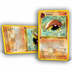 1999 Pokemon: Kabuto, First Edition | Credit Card Skin/Sticker | 2 Pack - Image 1