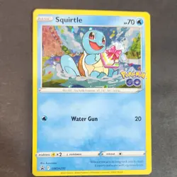 Pokemon TCG Squirtle Pokemon GO Promo Holo Card SWSH233 70 HP - Image 1