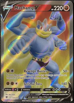 Machamp V (Full Art) 171/189 Swsh10: Astral Radiance Holo - Pokemon Card - Image 1