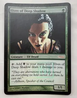 Elves of Deep Shadow x1 *FOIL* FNM Promo 1x Magic Very Good Moderate Play VG MP - Image 1