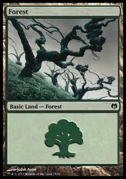 Magic the Gathering MTG Forest (78) DD Heroes vs. Monsters LP - Image 1
