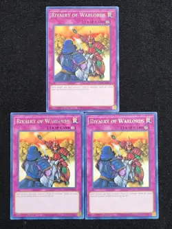 3 x YuGiOh Rivalry of Warlords KICO-EN058 Rare 1st Ed NM - Image 1
