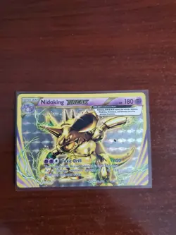 Pokemon Nidoking BREAK Rare Holo 180 HP Toxic Drill 46/108 Evolutions English - Image 1