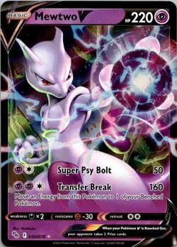Pokemon TCG Mewtwo V Ultra Rare Holo Pokemon GO 030/078 NM (SKU 1-5) - Image 1