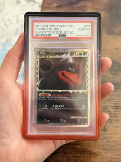 Houndoom Prime #008 PSA 10 GEM MINT 2010 Pokemon Japanese Tyranitar 1st Edition - Image 1