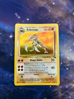 Kabutops Holo 9/62 – 1999 WOTC Fossil Set Pokemon TCG LP Vintage Card - Image 1