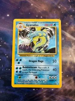 Pokemon TCG Gyrados Base Set Holo 6/102 HP Vintage Card - Image 1