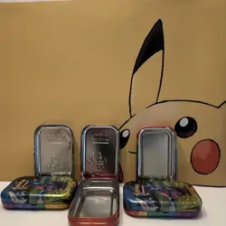 Pokemon TCG Collectible Tin Lot of (4)four tins (2)Zorua Riolu Clefairy .. EMPTY - Image 3
