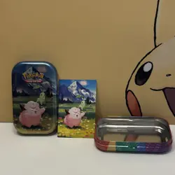 Pokemon TCG Collectible Tin Lot of (4)four tins (2)Zorua Riolu Clefairy .. EMPTY - Image 4