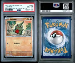 2025 POKEMON PRE EN-PRISMATIC EVOLUTIONS #047 LARVITAR PSA 10 - Image 3