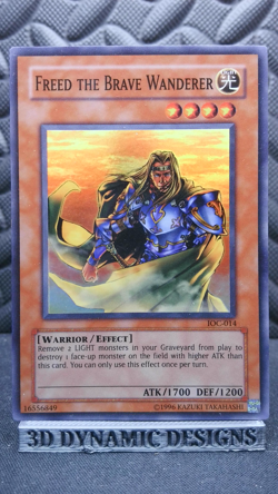 | Yugioh Freed the Brave Wanderer IOC-014 Super Rare Invasion Of Chaos NM/LP | - Image 1