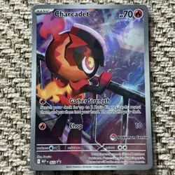 Pokemon Center Etb Phantasmal Flames Charcadet 022 Stamped Promo - Image 1