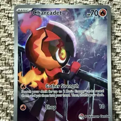 Pokemon Center Etb Phantasmal Flames Charcadet 022 Stamped Promo - Image 3