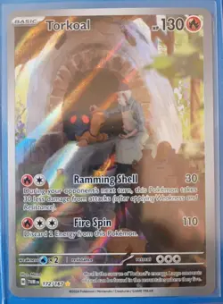 Pokemon TCG Torkoal 172/167 Twilight Masquerade Illustration Rare Holo - Image 1