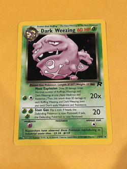 2000 Pokemon Team Rocket Unlimited Dark Weezing Holo Rare 14/82 Near Mint NM+ - Image 1