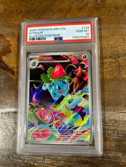 POKEMON 2025 Mega Evolution Illustration Rare IVYSAUR #134 PSA 10 Gem Mint RARE - Image 1