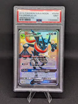 Pokemon Greninja GX Hidden Fates: Shiny Vault SV56/SV94 Shiny Holo Rare PSA 9 - Image 1